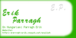 erik parragh business card